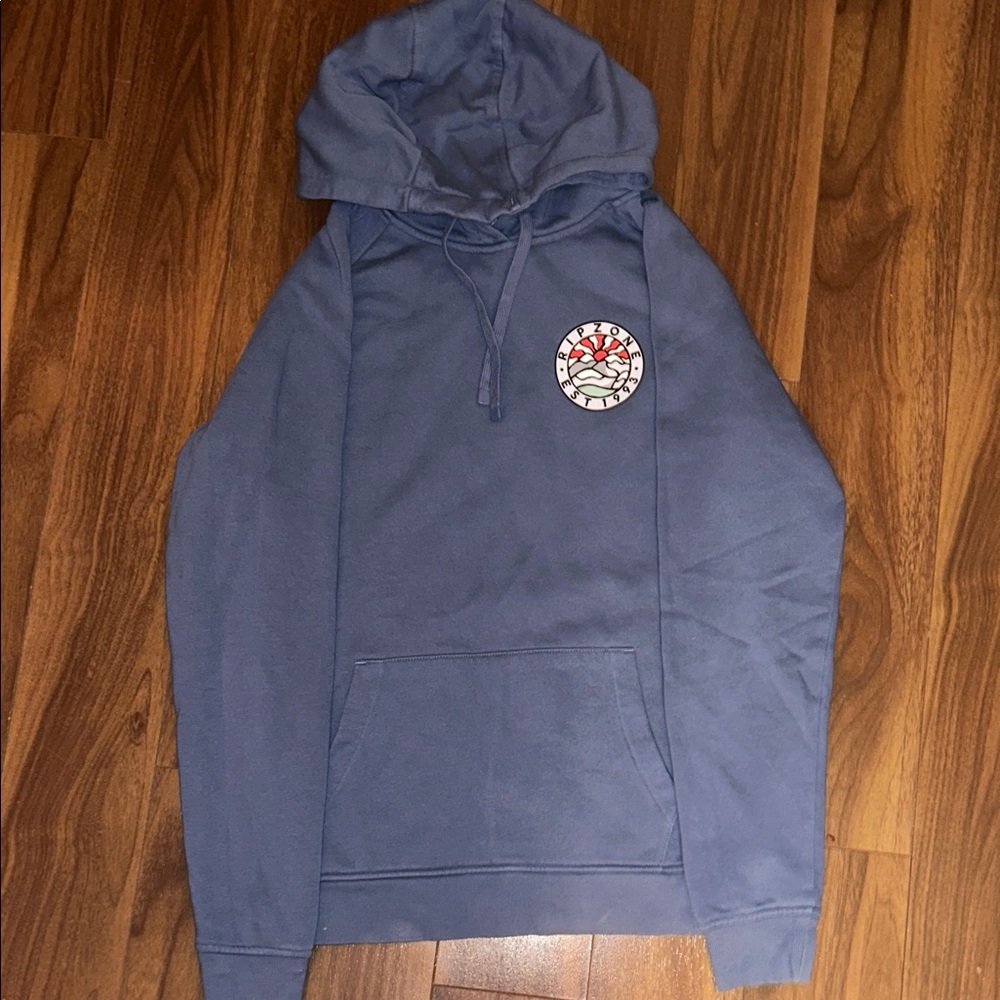 Dusty blue rip zone hoodie